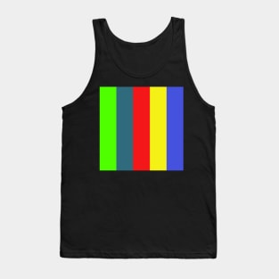 bright colorful minimalist abstract stripe pattern Tank Top